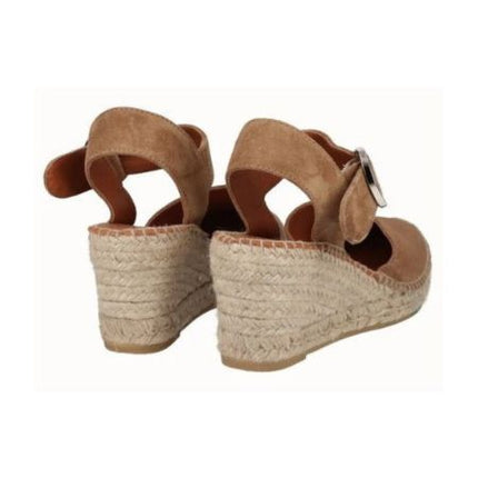 Viguera Espadrillas Alpargatas Donna con Cinturino in Camoscio Cuoio 1922 CUOIO Viguera 