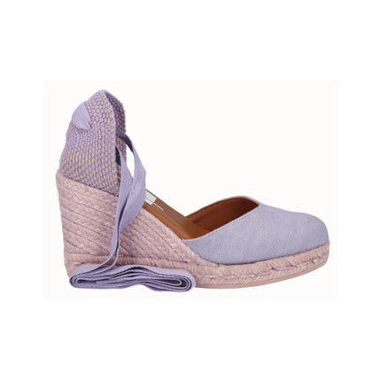 Viguera Espadrillas Alpargatas Lilla con Lacci Lunghi in Lino Lilla 1939 LILA Viguera 