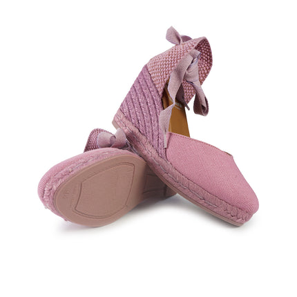 Viguera Espadrillas Alpargatas Lilla con Lacci Lunghi in Lino Lilla 1939 LILA Viguera 