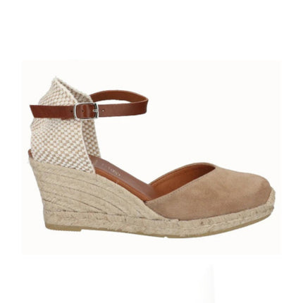 Viguera Espadrillas Alpargatas Donna con Cinturino in Camoscio Desert 2012 BEIGE Viguera 