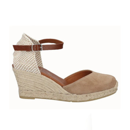 Viguera Espadrillas Alpargatas Donna con Cinturino in Camoscio Desert 2012 BEIGE Viguera 