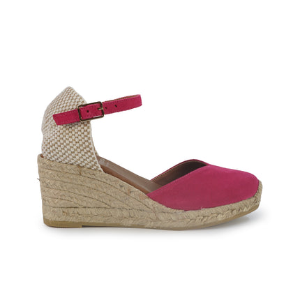 Viguera Espadrillas Alpargatas Donna con Cinturino in Camoscio Fuxia 2012 FUXIA Viguera 