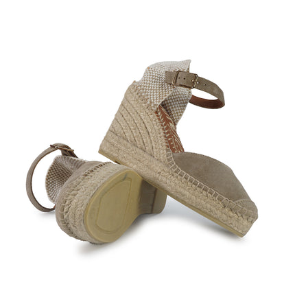 Viguera Espadrillas Alpargatas Donna con Cinturino in Camoscio Desert 2315 BEIGE Viguera 