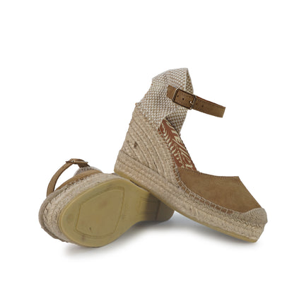 Viguera Espadrillas Alpargatas Donna con Cinturino in Camoscio Whisky 2315 CUOIO Viguera 