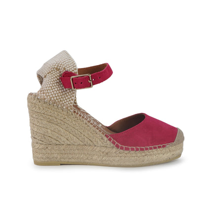 Viguera Espadrillas Alpargatas Donna con Cinturino in Camoscio Fuxia 2315 FUXIA Viguera 