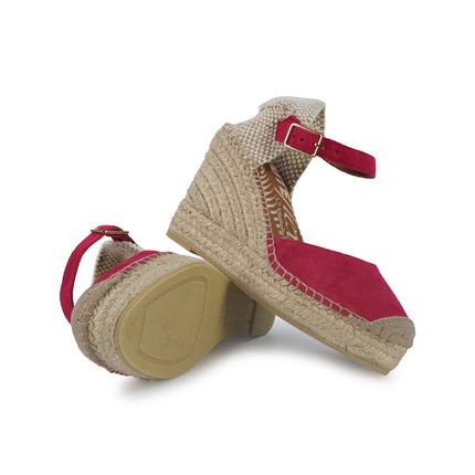 Viguera Espadrillas Alpargatas Donna con Cinturino in Camoscio Fuxia 2315 FUXIA Viguera 