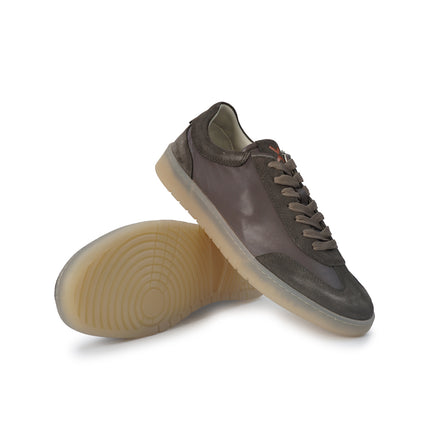 Vueva Sneakers Basse Uomo in Pelle e Camoscio Grigio Terra MS600R36 GRAY Vueva 