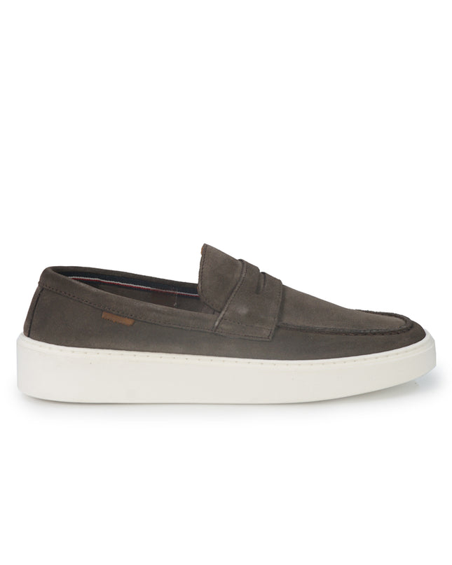 Vueva Mocassini Barca Uomo in Camoscio Grigio Taupe MS638R03 GREY Vueva 