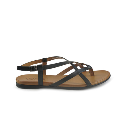 Vueva Sandali Infradito Flat Donna in Pelle Nero WD133R38 BLACK Vueva 