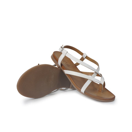 Vueva Sandali Infradito Flat Donna in Pelle Bianca WD133R38 WHITE Vueva 