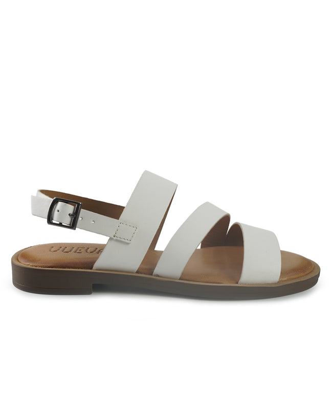 Vueva Sandali Flat Donna in Pelle Bianca WD425R03 WHITE Vueva 