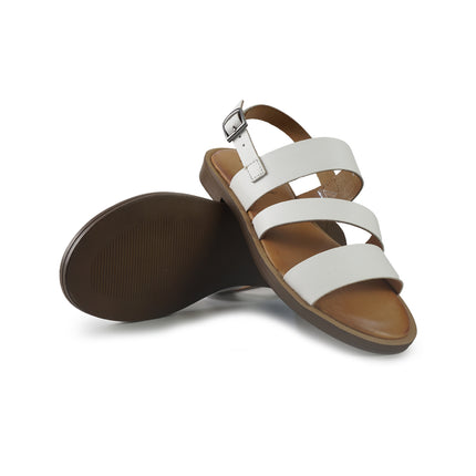 Vueva Sandali Flat Donna in Pelle Bianca WD425R03 WHITE Vueva 