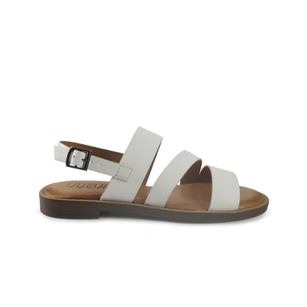 Vueva Sandali Flat Donna in Pelle Bianca WD425R03 WHITE Vueva 