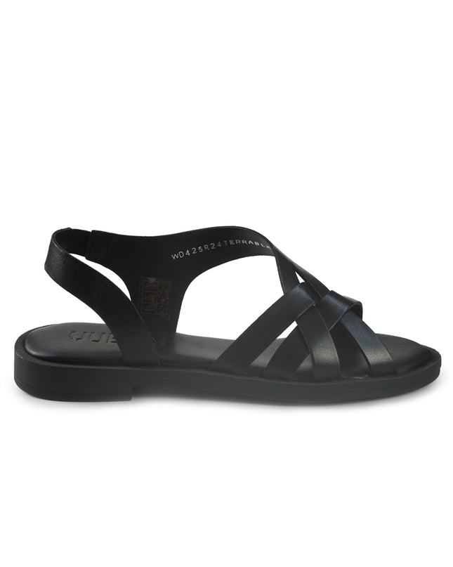 Vueva Sandali Flat Donna in Pelle Nero WD425R24 BLACK Vueva 