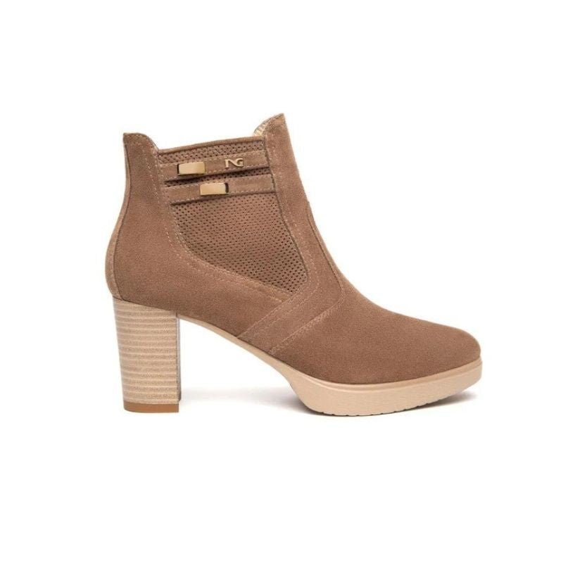 NeroGiardini Stivaletti Donna con Tacco e Plateau in Camoscio Mou - MARIO SPATARELLA