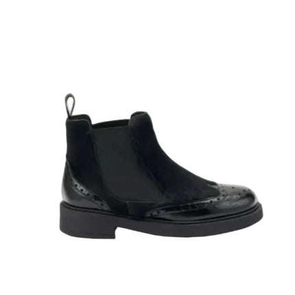 Frau Stivaletti Chelsea Oxford Donna in Cavallino Nero - MARIO SPATARELLA