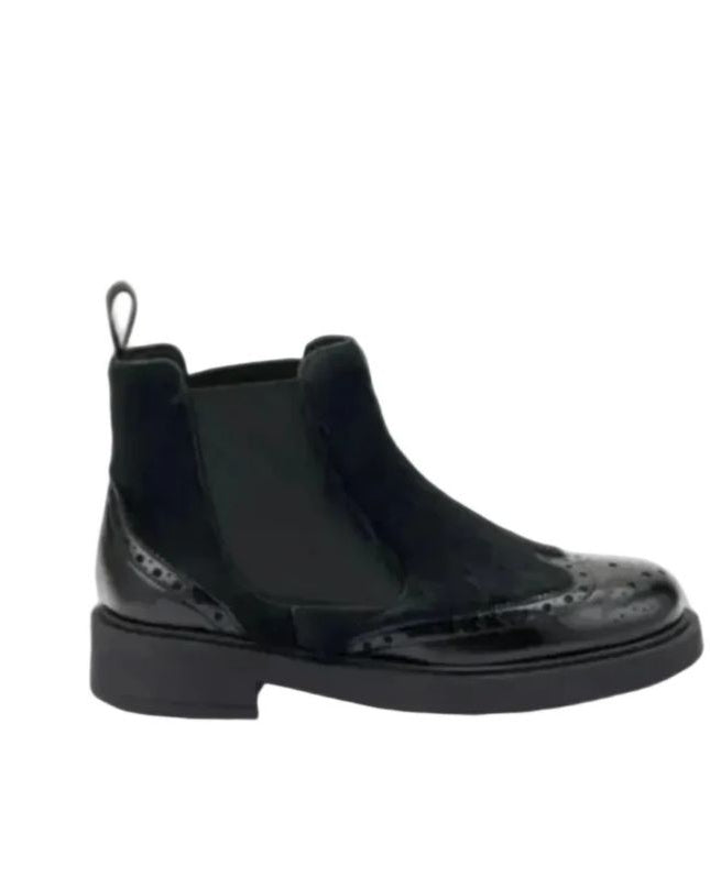 Frau Stivaletti Chelsea Oxford Donna in Cavallino Nero - MARIO SPATARELLA