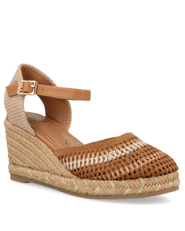 O - Joo Espadrillas Donna con Zeppa in Tessuto Sabbia Multi - MARIO SPATARELLA