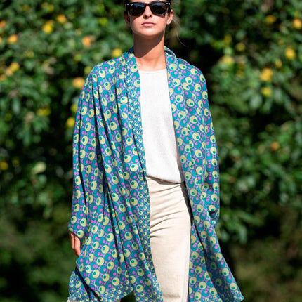 Foulard in Lana Misto Seta Verde ASW43F VERDE Colores de Otono 