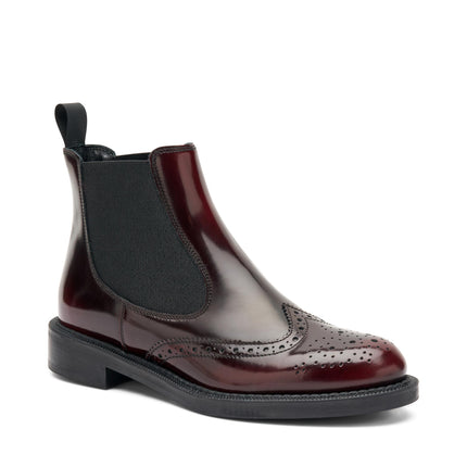 Stivaletti Frau Chelsea Oxford Donna in Pelle Bordo 95U2 BRUSH BORDO Frau 