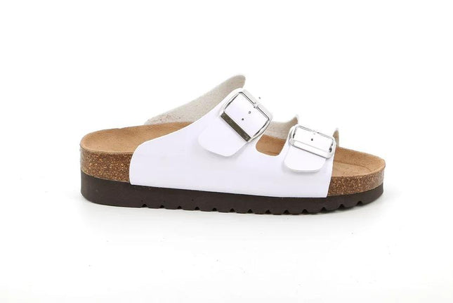 Ciabatta Sughero Doppia Fibbia CB2445 HOLA BIANCO Grunland 
