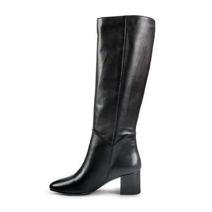 Stivali Spatarella Donna Tubolare in Pelle Nero 0301 BLACK Spatarella 
