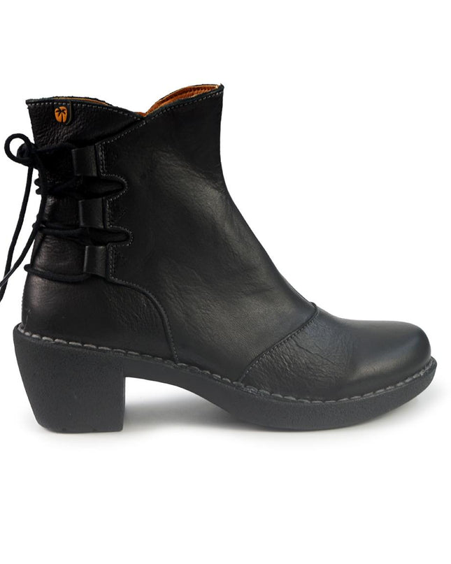 Stivaletti Donna Tacco Pelle Nero 7504 BLACK Jungla 