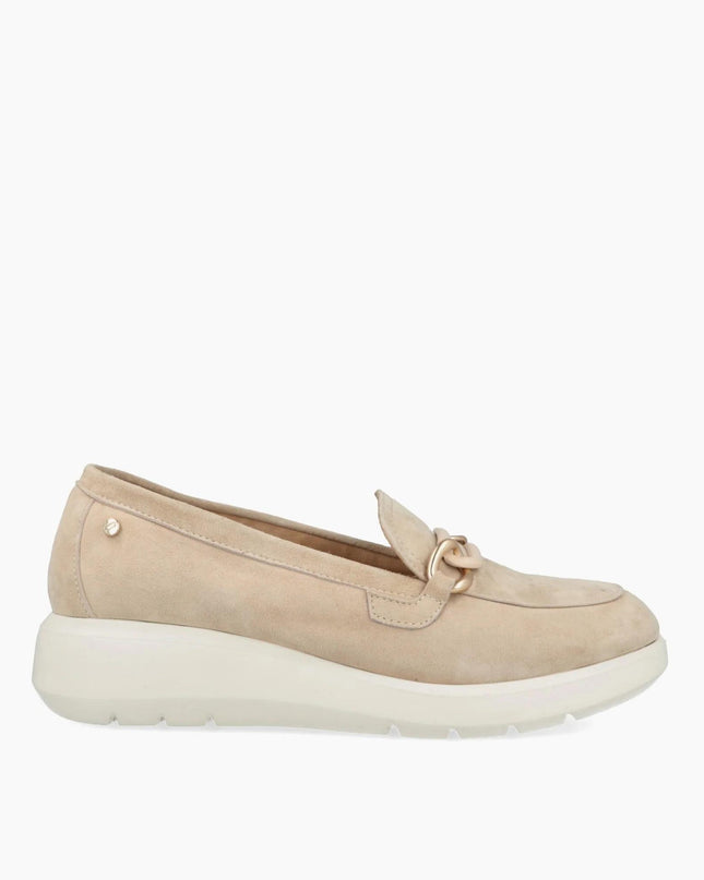 Impronte Mocassini con Zeppa in Camoscio Nude - MARIO SPATARELLA