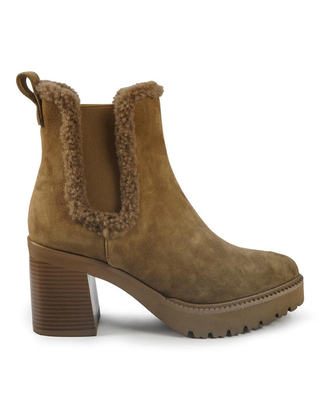Callaghan Stivaletti Chelsea Donna con Tacco e Plateau in Camoscio Corda 679969 CORDA Callaghan 