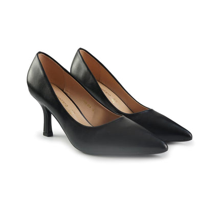 Francesco Milano Decollete a Punta in Pelle Nero A08-01A BLACK Francesco Milano 