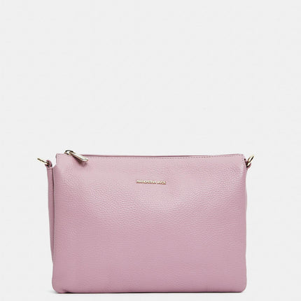 Mandarina Duck Pochette in Pelle Lilla con Tracolla FZT12 MELLOWLEATHER LILAC ROSE Mandarina Duck 