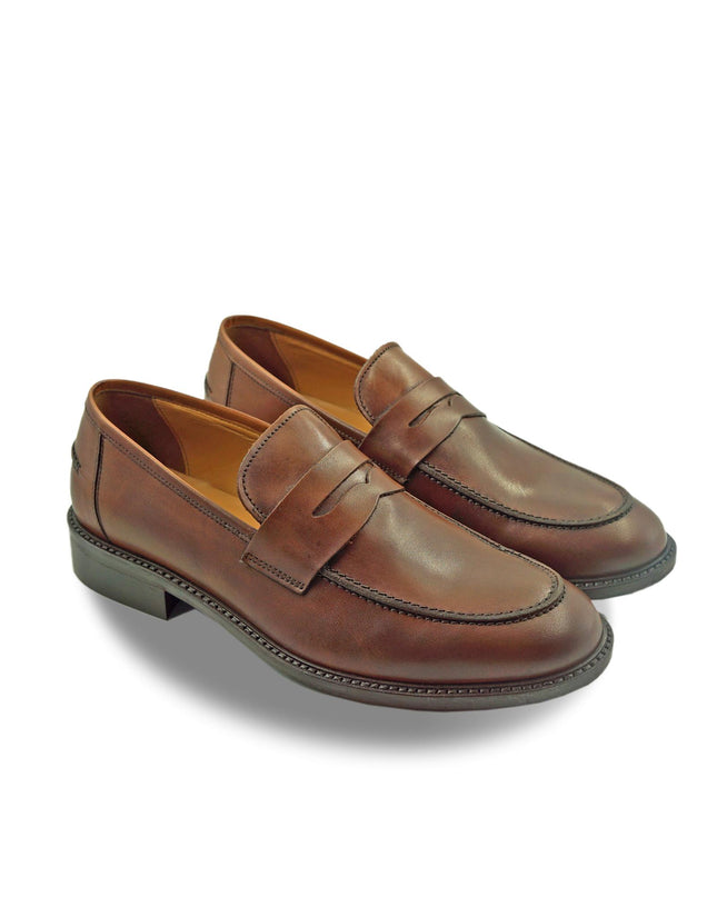 Mocassini College Uomo in Pelle Cuoio 723 CUOIO Rogal's 