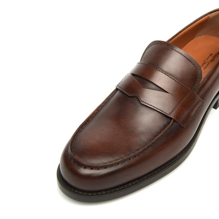 NeroGiardini Mocassino College Uomo in Pelle Marrone - MARIO SPATARELLA