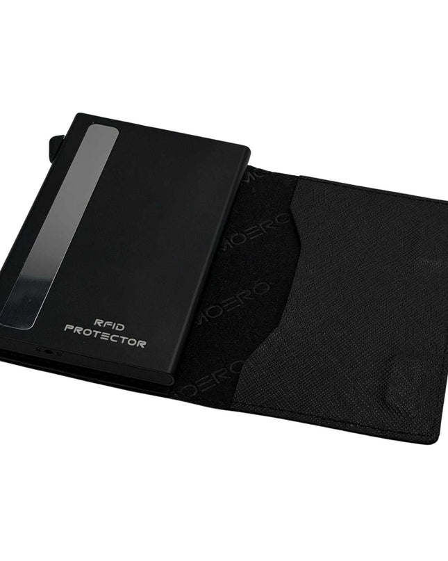 Moero Air Saffiano Black Portafoglio Slim - MARIO SPATARELLA