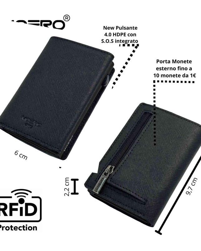 Moero PRO PLUS SAFFIANO BLACK ZIPBLACK