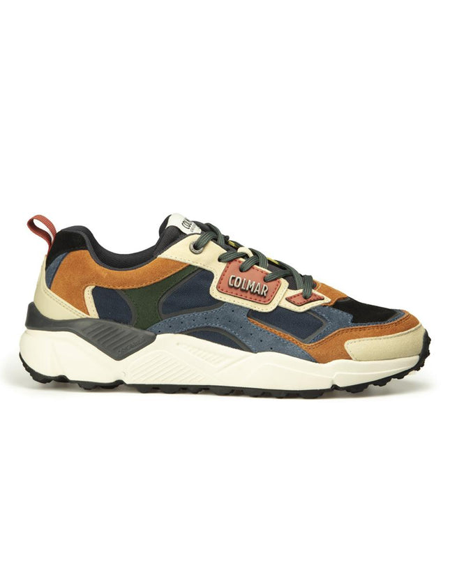 Sneakers Colmar Uomo in Pelle Denim Multicolor GARNER FUSION 064 DENIM Colmar 