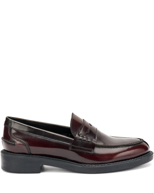 Mocassini Frau Donna College in Pelle Bordo 95U0 BRUSH BORDO Frau 