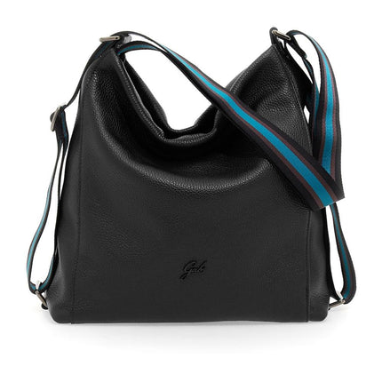 Gabs Borsa Zaino Convertibile e Trasformabile  in Pelle Nera AISSA TG L BLACK Gabs 