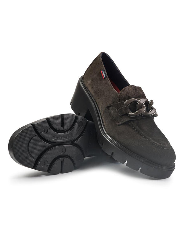 Callaghan Mocassini Donna con Catena in Camoscio Testa di Moro - MARIO SPATARELLA