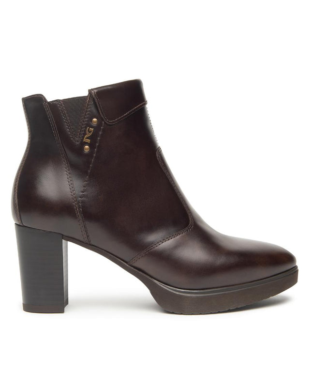 Nero Giardini Stivaletti Tronchetti Donna in Pelle Testa di Moro I513801D MORO 300 Nero Giardini 
