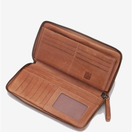 Biba Portafogli Lungo Donna con Zip e Portamonete in Pelle Bordeaux - MARIO SPATARELLA