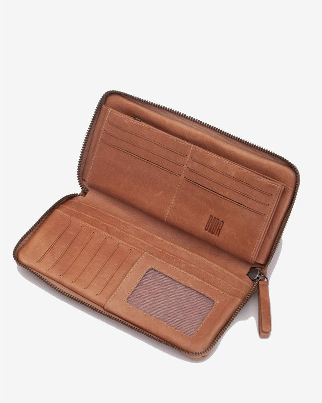 Biba Portafogli Lungo Donna con Zip e Portamonete in Pelle Bordeaux - MARIO SPATARELLA