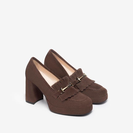 Mocassini Donna Tacco Plateau I308213D CASTAGNO 305 Nero Giardini 