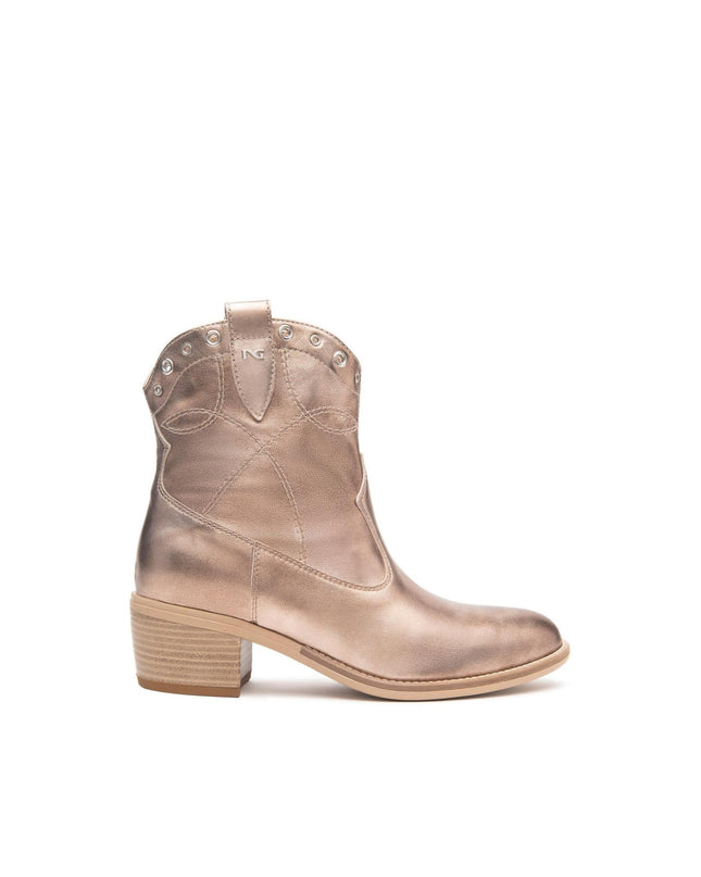 Nero Giardini Stivaletti Donna Tex in Pelle Laminata Tortora - MARIO SPATARELLA