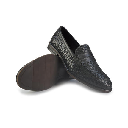 Vueva Mocassini Uomo in Pelle Intrecciata Blu MS464R18 NAVY Vueva 