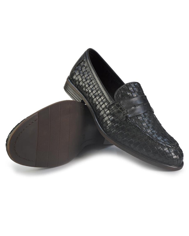 Vueva Mocassini Uomo in Pelle Intrecciata Blu MS464R18 NAVY Vueva 