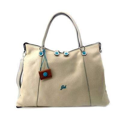 Gabs Borsa Donna Shopper Trasformabile in Pelle Lino Panna - MARIO SPATARELLA