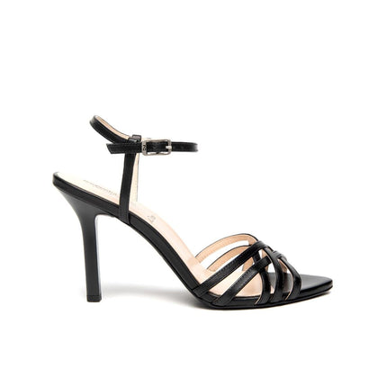 Nero Giardini Sandali Donna con Tacco Alto Stiletto in Pelle Nera - MARIO SPATARELLA