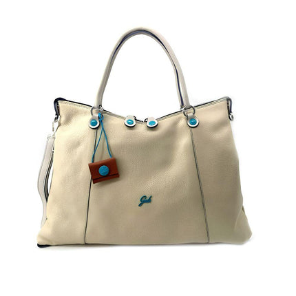 Gabs Borsa Donna Shopper Trasformabile in Pelle Lino Panna THAMARA PLUS TG M LINO PANNA Gabs 