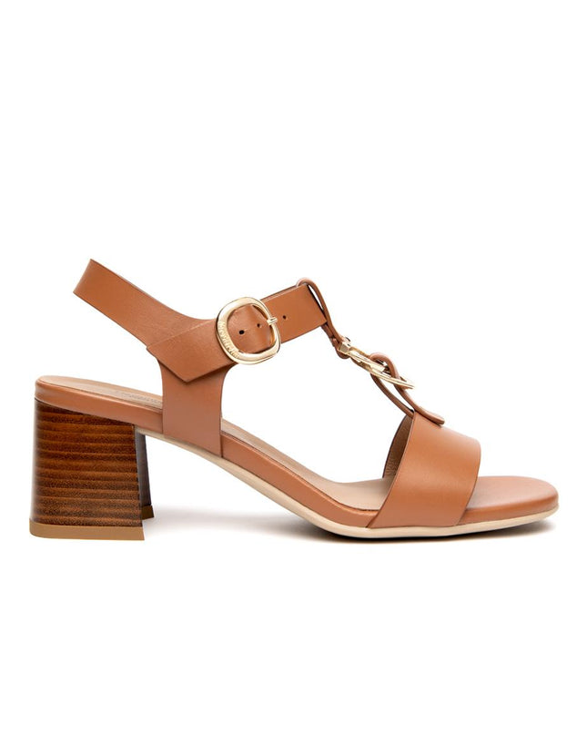 Nero Giardini Sandali Donna con Tacco in Pelle Cognac E615870D COGNAC 329 Nero Giardini 